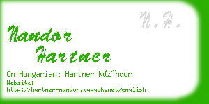 nandor hartner business card